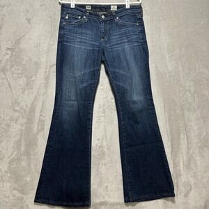 AG Adriano Goldschmied Belle Flare Jeans Women's Size 28 Low Rise Denim USA Made